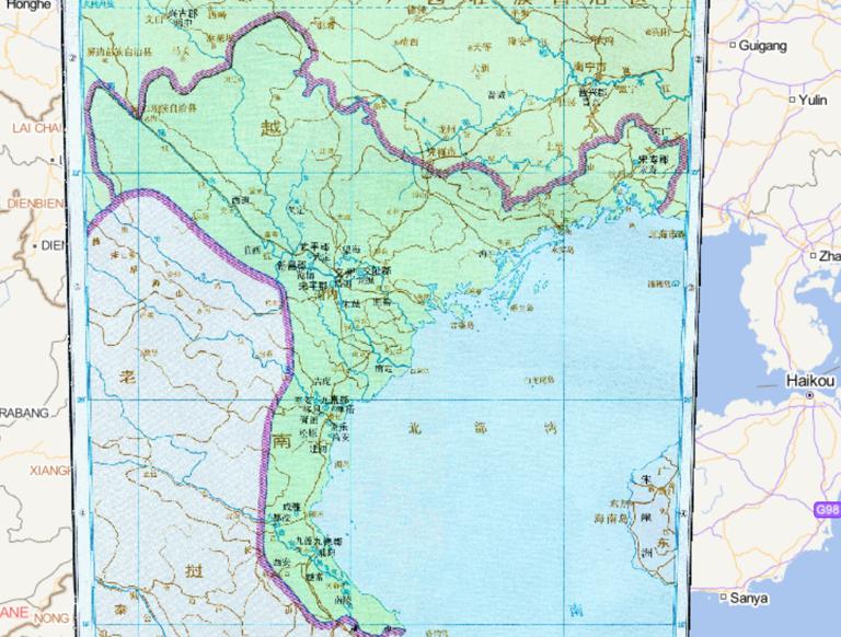 Historical maps of southern qi and Jiaozhou in the northern and southern dynasties period of China