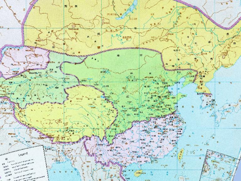 The Full Historical map of Sixteen in the Eastern Jin Dynasty