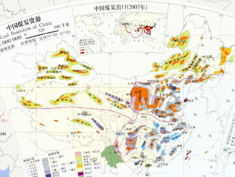China Coal Resources (1: 32 million) Online Map
