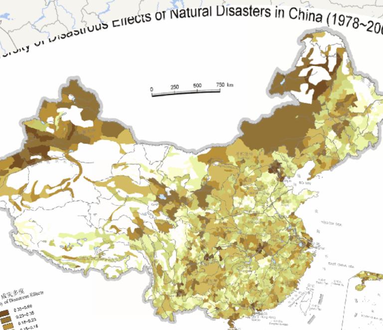 Multi-frequency online map of natural disasters in China (1978-2000)