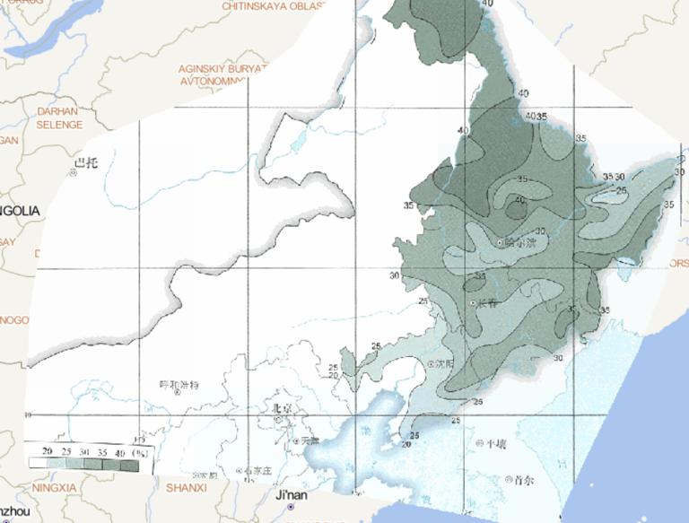 Online map of summer low temperature cold damage frequency in Northeast China from 1981 to 2010