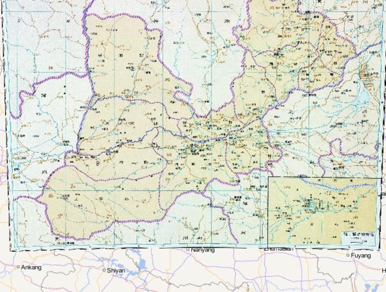 The Historical Map of Sizhou in the Western Jin Dynasty of China