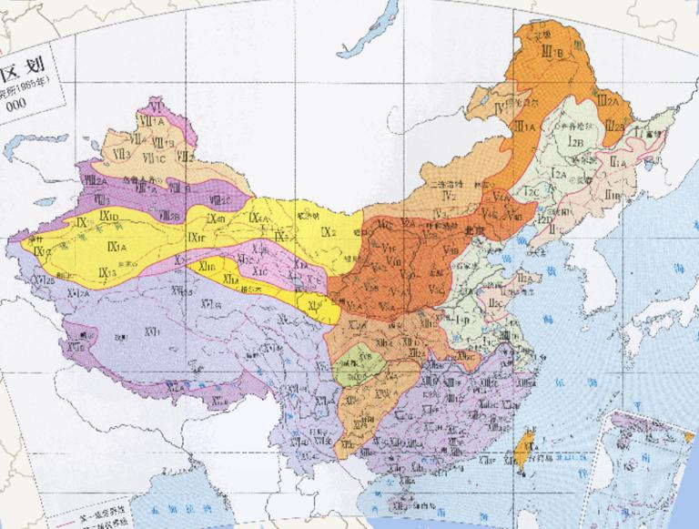 Geomorphic Zoning in China (1965) Online Map