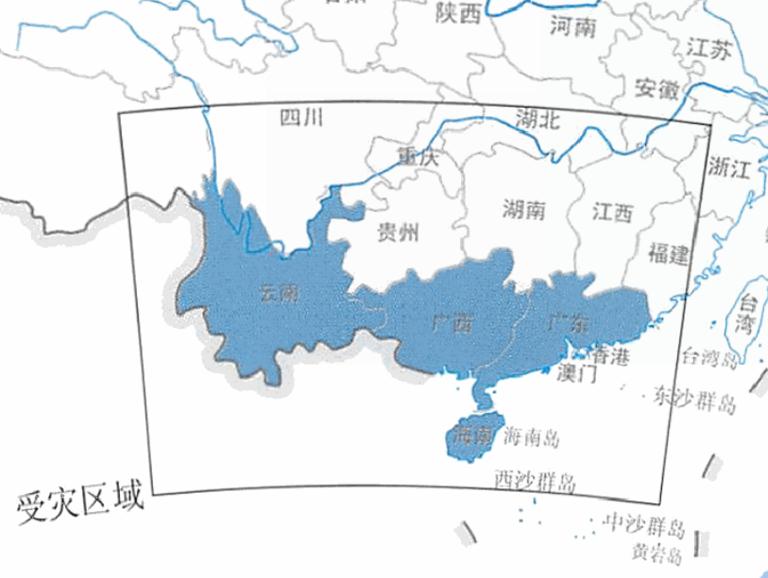 Online map of disaster distribution of No.1409 "Rammasun" super typhoon in 2014