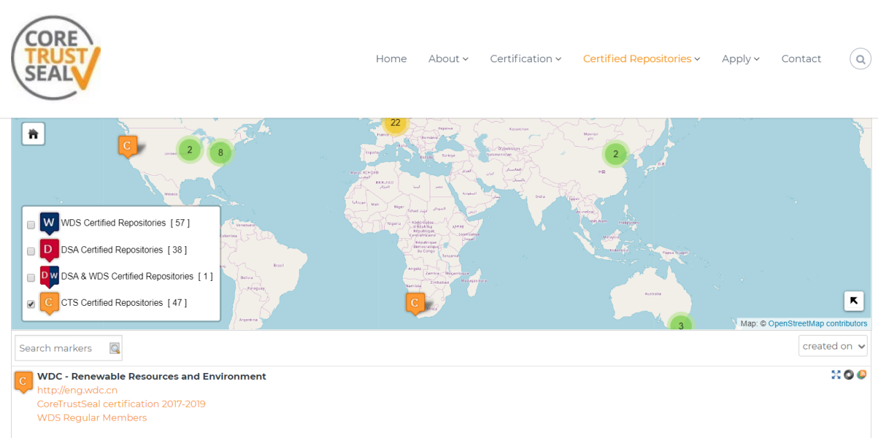 Distribution of CTS-certified data centers