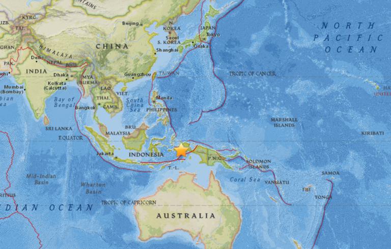 March 30, 2018 Earthquake Information of 229km E of Amahai, Indonesia