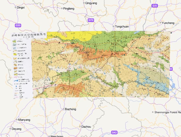 Geomorphologic types of Qinling and Han river valley , China