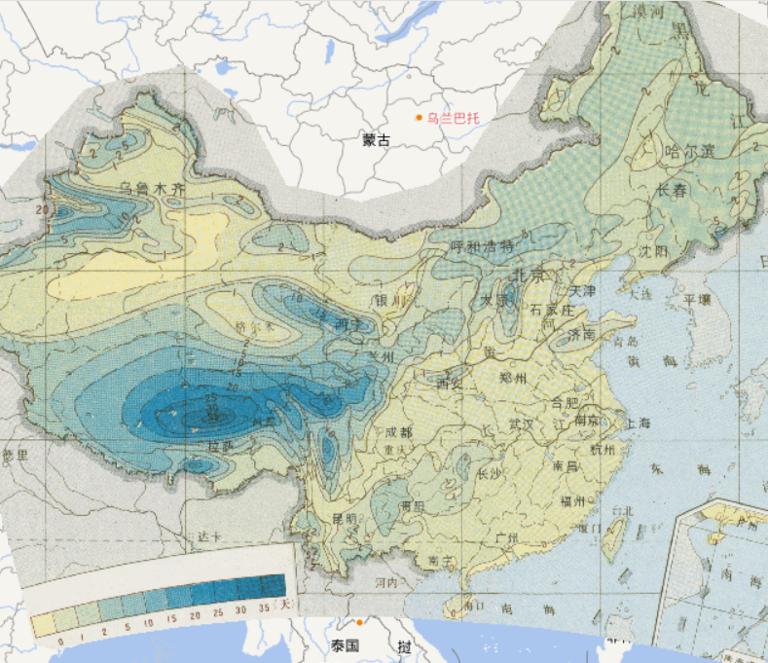 Online map of hail day-number for agrometeorological disasters in China