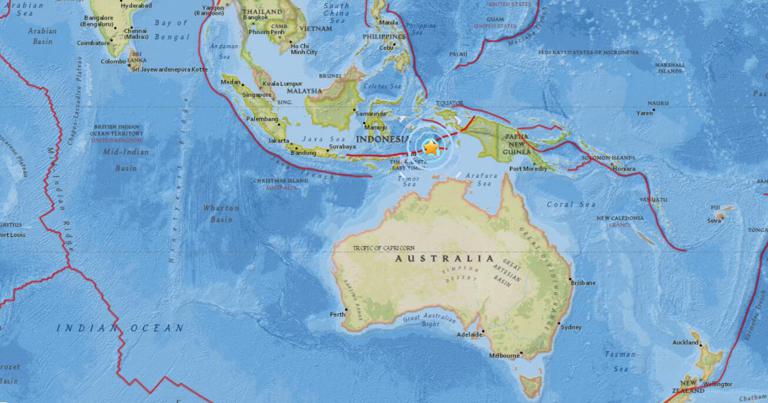 March 25, 2018 Earthquake Information of 214km NW of Saumlaki, Indonesia