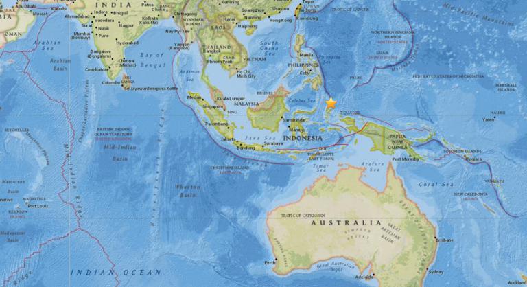 March 11, 2018 Earthquake Information of  135km NNE of Tobelo, Indonesia