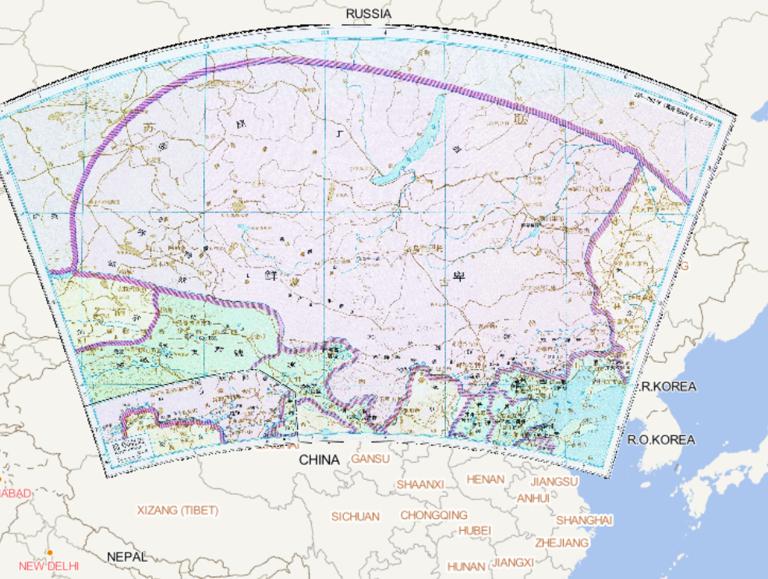 The History Map of Xianbei and Other Tribes in the Three Kingdoms Period of China