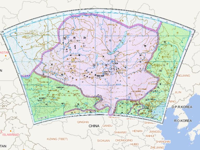 The Historical Map of Turks in Tang Dynasty in China