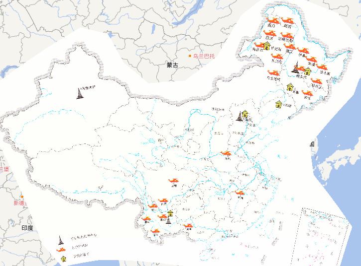 Online map of forest fire detection system in 2010