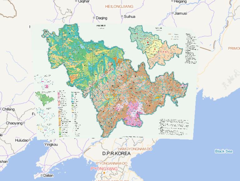 Online map of geomorphic yypes  of Jilin province