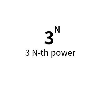 3 N-th power batch calculator online calculation