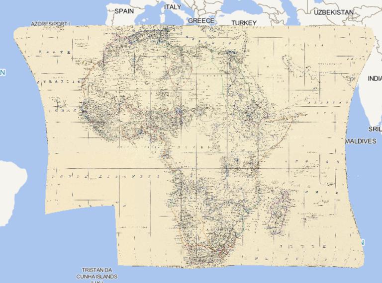 Online map of African in 1869