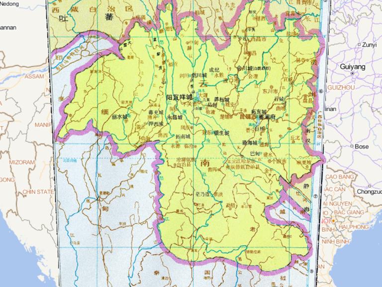 History Map of Nanping in the Five Dynasties and Ten Kingdoms Period of China