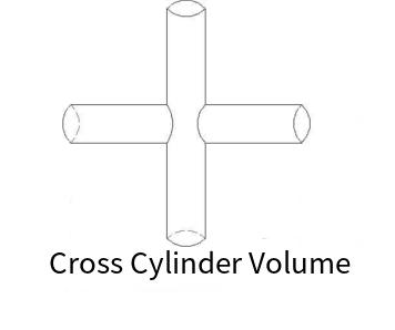 Intersecting cylinder volume online calculator