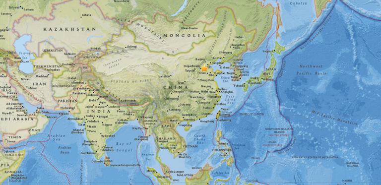 February 12, 2018 Earthquake Information of  56km NNE of Hengshui, China