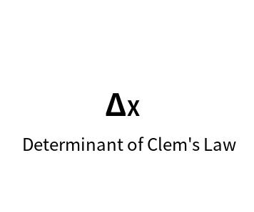 On line calculator of Cramer's rule determinant