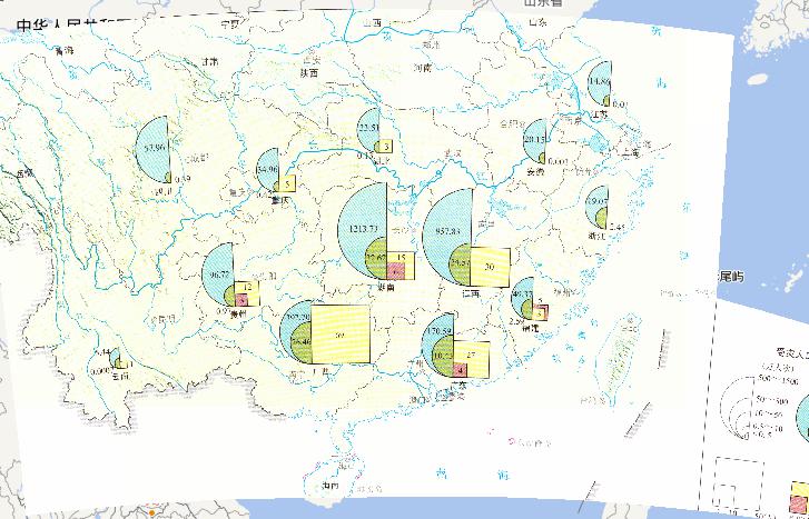 Flood-hit population online map from May 5th, 2010 to May 22th during the flood disaster period in South China