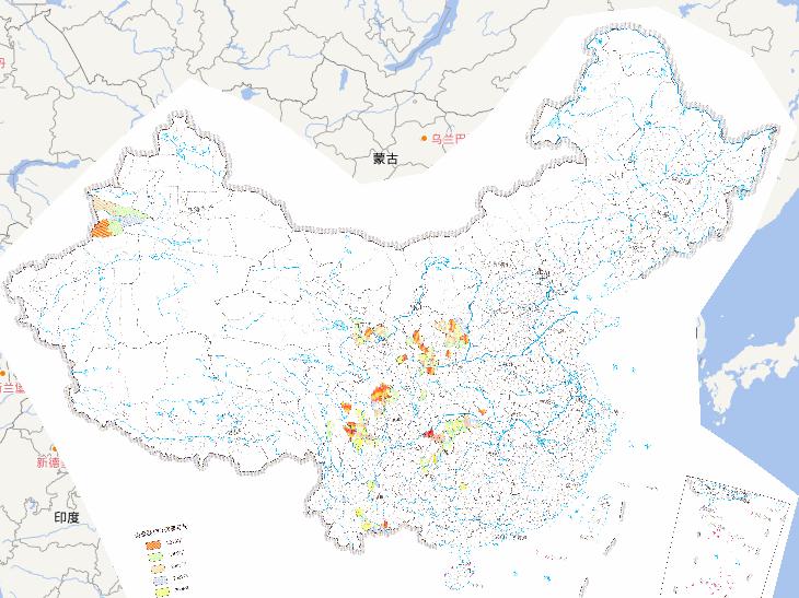 Detailed investigation of geological hazards online maps of 1-50,000 (2010)