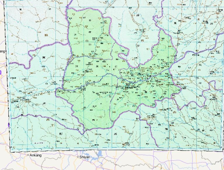 The Historical Map of Wei State Sizhou in the Three Kingdoms Period of China