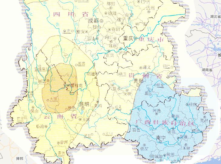 Online Map of Southwest Drought Hydrological and Meteorological Drought Process in May 2010