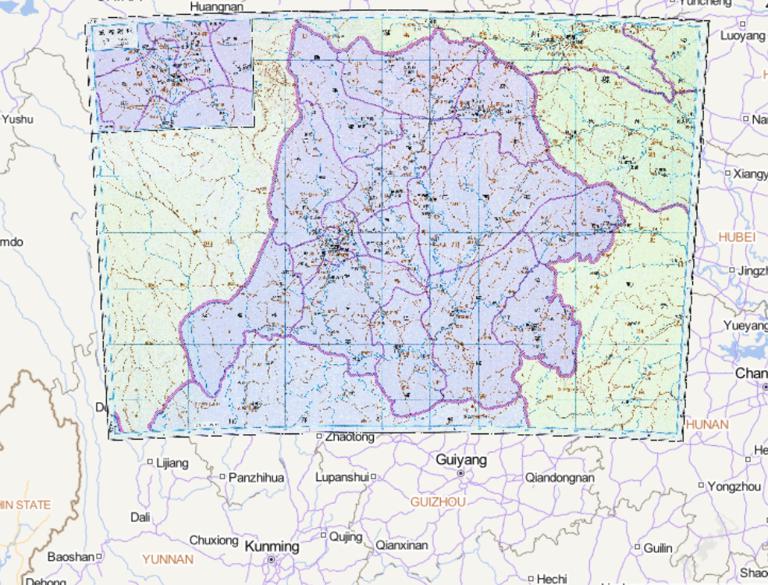 The history of the Three Kingdoms period Chinese Shuhan northern Yizhou map