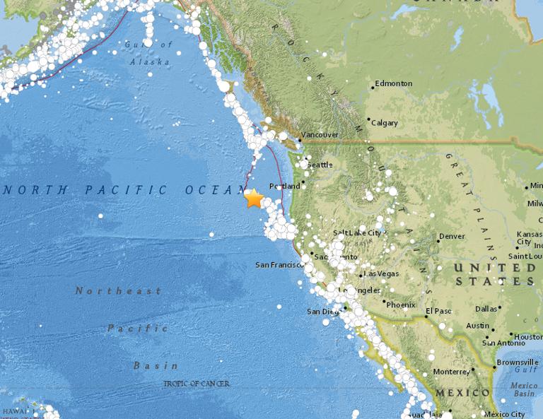 July 12, 2017 Earthquake Information of Oregon