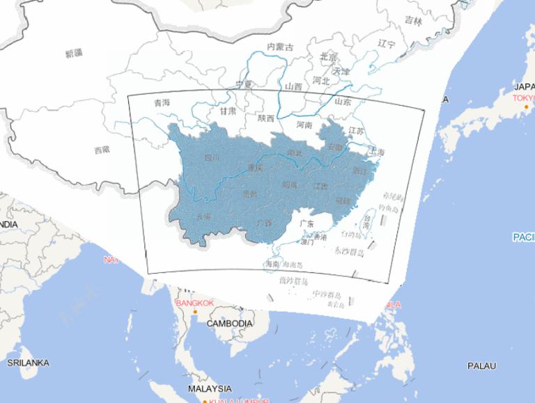 Online map of flood disaster distribution in southern China in mid-to-late June 2014