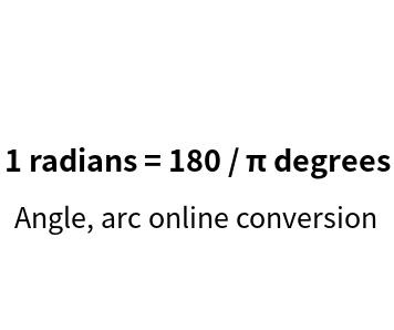 Angle, arc online conversion tool