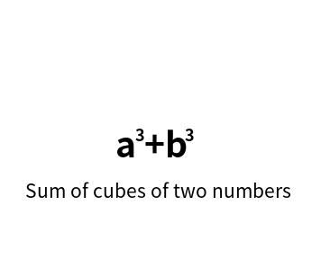 Sum of cubes of two numbers online calculation