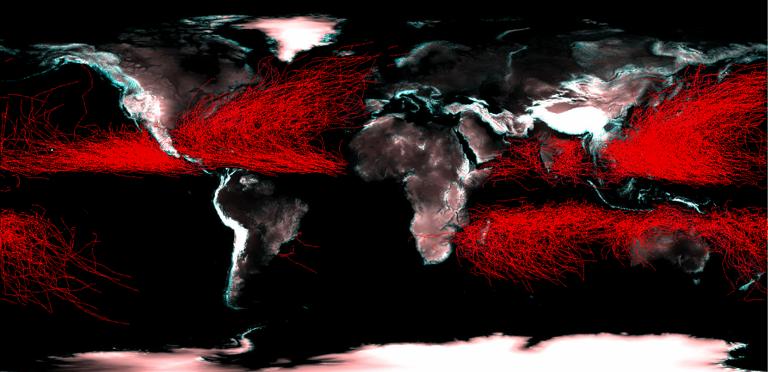 Global Hurricane Track Data from 2000 to 2022