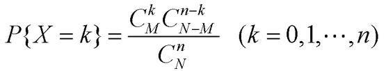 Hypergeometric distribution related calculation