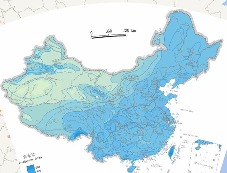 China Monthly Average Monthly Precipitation (July) Online Map