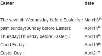 Easter Date Online Calculator