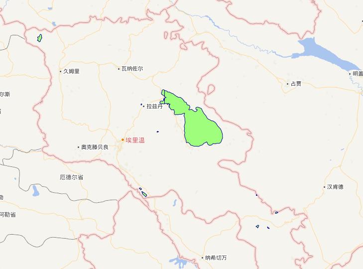 Online map of Armenian waters area