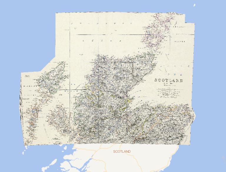 Online map of Northern Scotland, UK, 1869