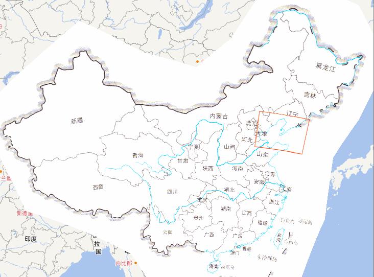 The position online map of sea ice disaster in the north of the Bohai Sea and the Huanghai Sea(2010)