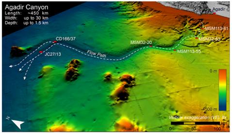 Study reveals devastating power and colossal extent of a giant underwater avalanche