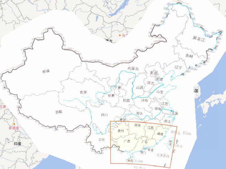 The disaster area position online map of typhoon Fanapi(2010)