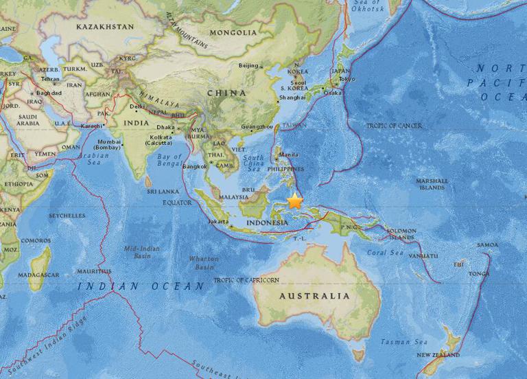 May 1, 2018 Earthquake Information of 147km NW of Kota Ternate, Indonesia