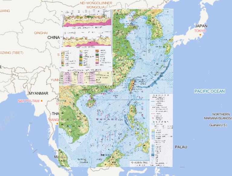 An online map of China 's coastal landscape