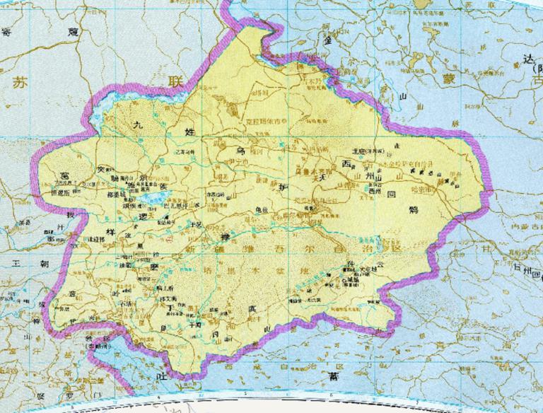 China Five Dynasties and Ten Kingdoms period Xizhou Uighur, nine surname Wuhu, karluks and other historical maps