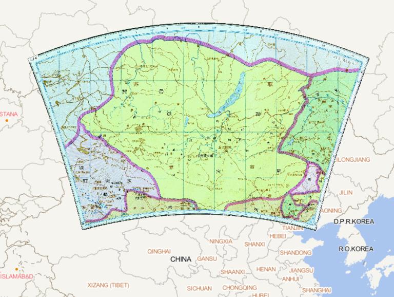 The Historical Map of the Eastern Turks in the Sui Dynasty in China