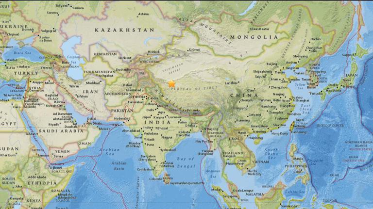 February 15, 2018 Earthquake Information of  253km SE of Hotan, China