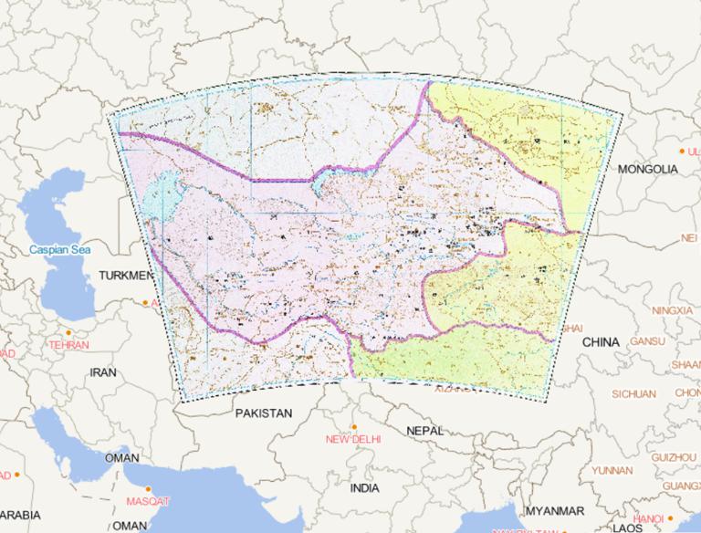 The Historical Map of the Western Turks in the Sui Dynasty of China