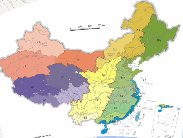 Online map of natural disaster regionalization in China