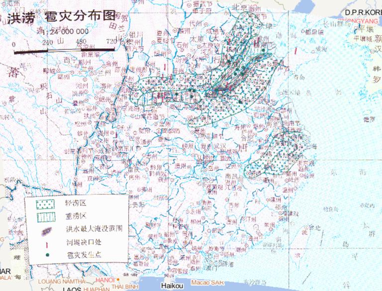 Online Map of Foods, Hail Distribution during Sui Tang and Five Dynasty of China